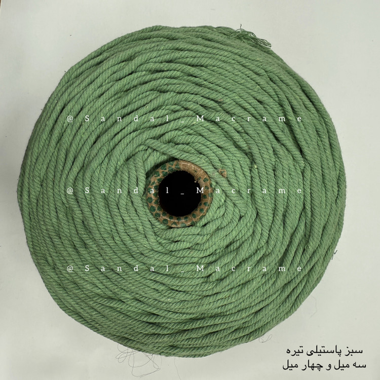 نخ مکرومه -سبز پاستیلی تیره - اعلا