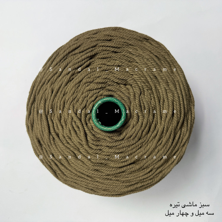 نخ مکرومه -سبز ماشی تیره- اعلا