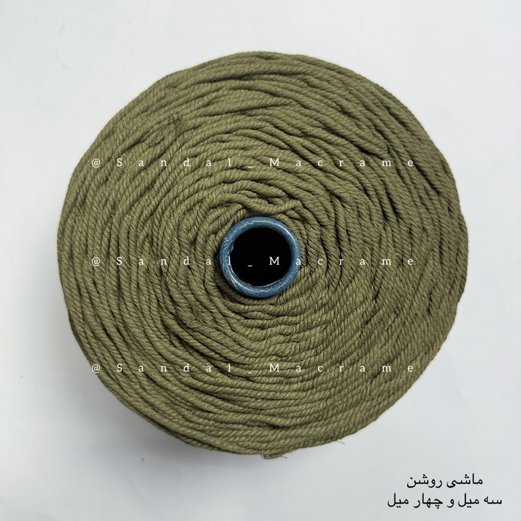 نخ مکرومه -سبز ماشی روشن- اعلا